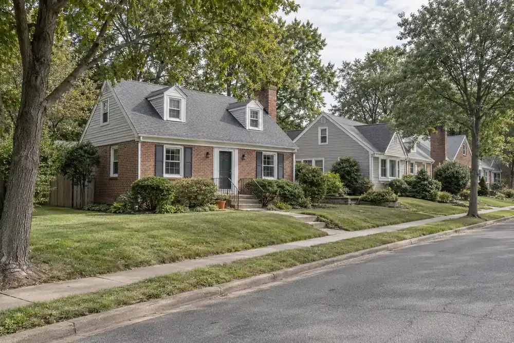 Illustration of a typical residential street in the Idylwood, VA area