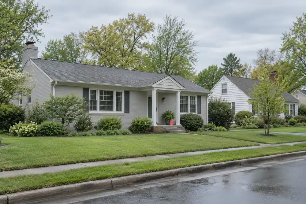 Illustration of a typical residential street in the Merrifield, VA area